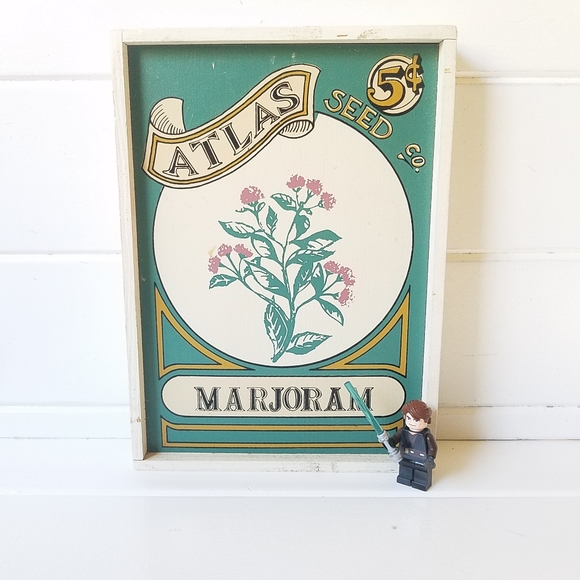 Framed Vintage Seed Packet MARJORAM Art Print - Picture 6 of 8